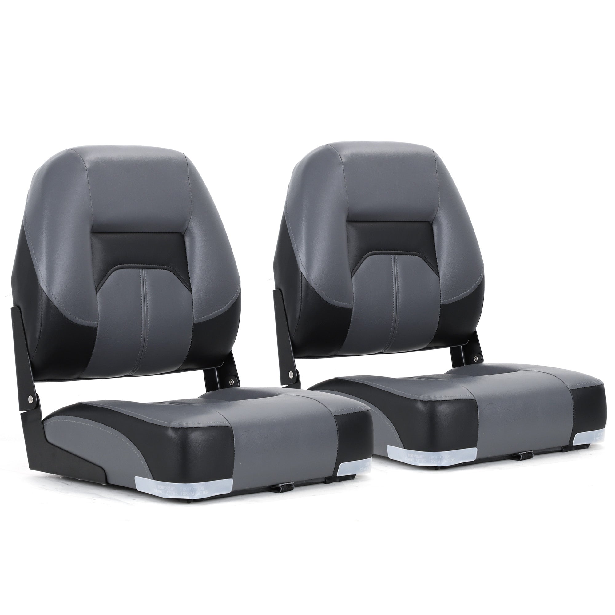 NORTHCAPTAIN Deluxe Low Back Folding Boat Seat,Stainless Steel Screws Included